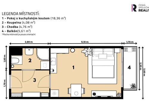 Prodej bytu 1+kk 29 m²