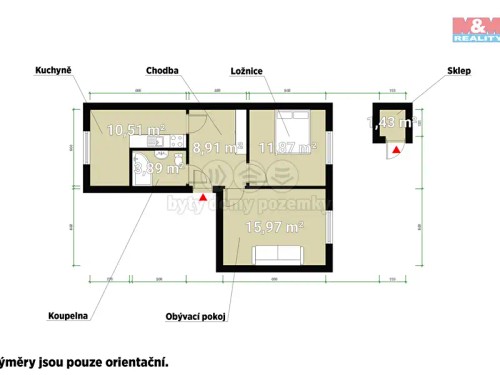 Prodaný  byt 2+1 51 m²