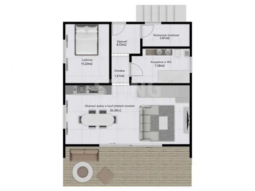 Prodej stavebního pozemku 3693 m²