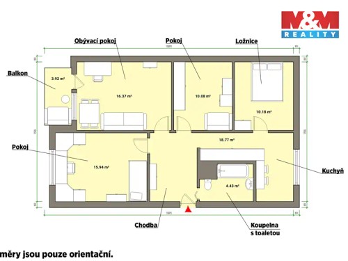 Prodaný byt 3+1 76 m²