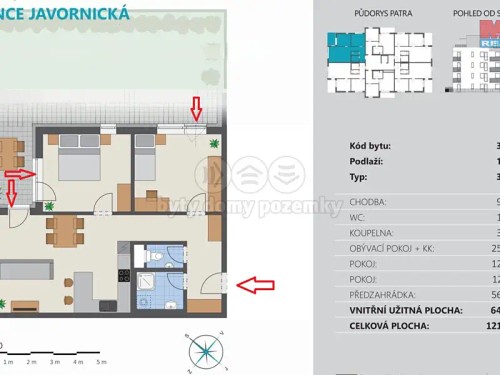 Prodaný byt 3+kk 65 m²