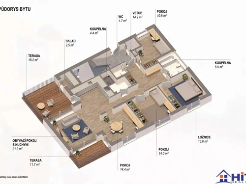 Prodej bytu 4+kk 113 m²