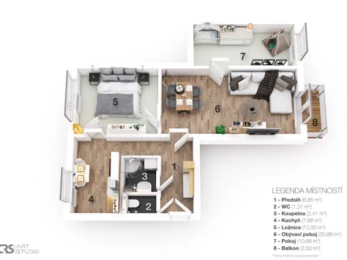 Prodaný byt 3+1 65 m²