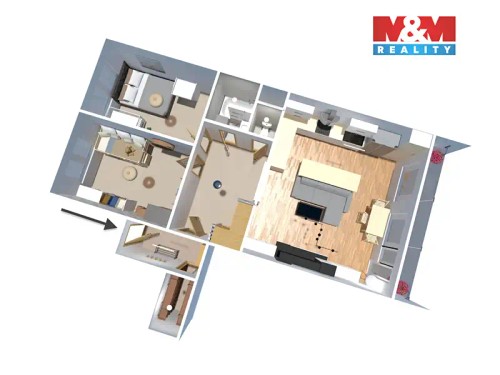 Prodaný byt 3+kk 79 m²