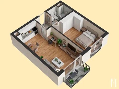 Prodaný byt 2+kk 53 m²