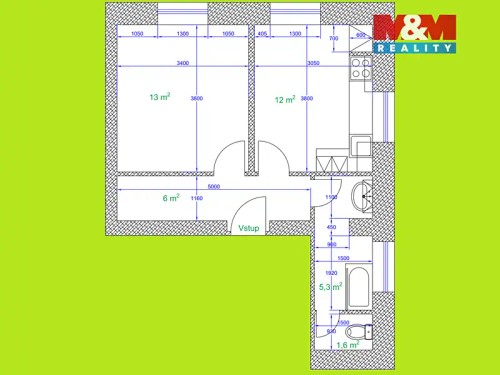 Prodaný byt 1+1 40 m²