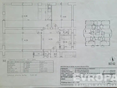 Prodaný  byt 3+kk 75 m²