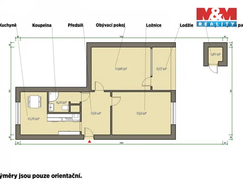 Prodaný byt 2+1 56 m²
