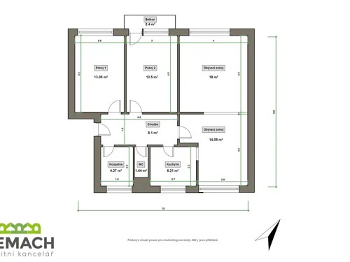 Prodaný byt 3+1 90 m²