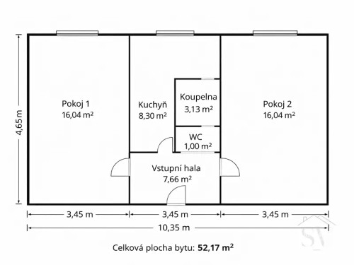 Prodej bytu 2+1 52 m²