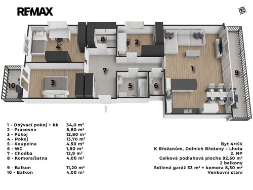 Prodaný byt 4+kk 92 m²