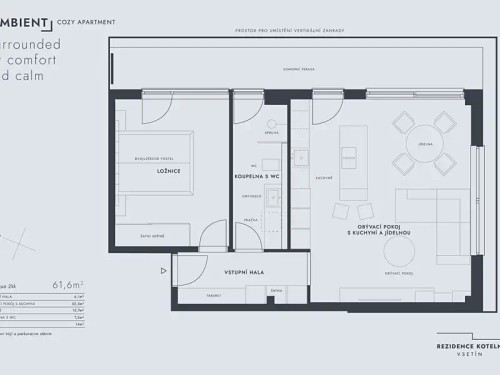 Prodaný  byt 2+kk 62 m²