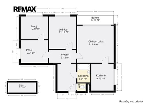 Prodej bytu 4+1 80 m²