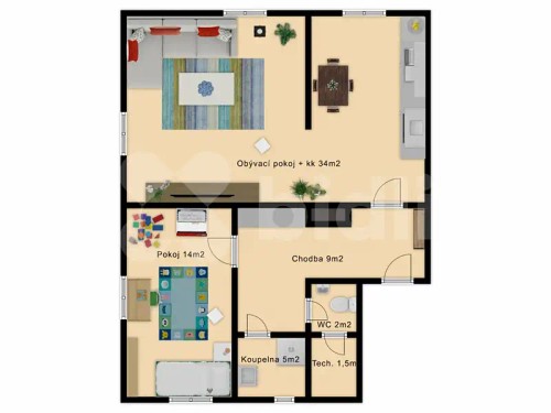 Prodaný byt 2+kk 66 m²