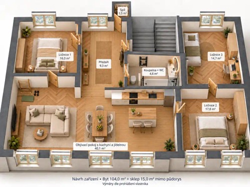 Prodej bytu 4+1 119 m²