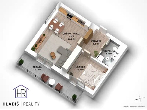 Prodej bytu 2+kk 46 m²