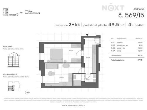 Prodej bytu 2+kk 50 m²
