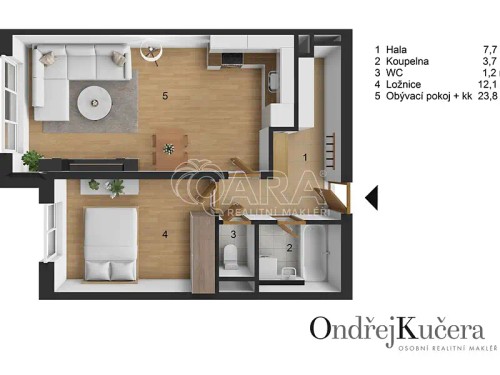Prodej bytu 2+kk 48 m²