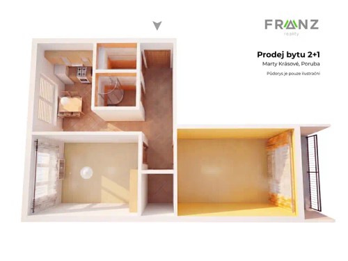 Prodaný  byt 2+1 62 m²