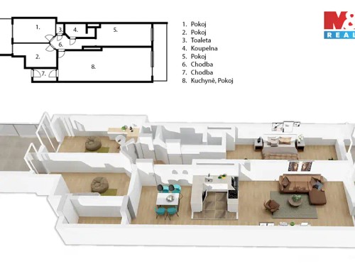 Prodaný byt 4+kk 134 m²