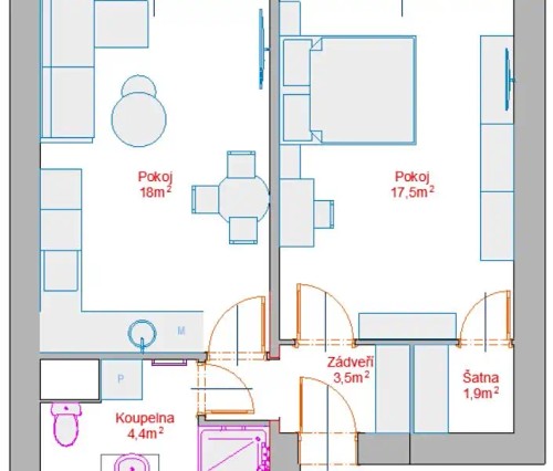 Prodaný byt 2+kk 46 m²