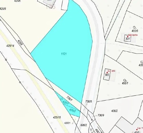 Prodej stavebního pozemku 2108 m²