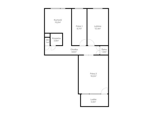 Prodaný byt 3+1 62 m²