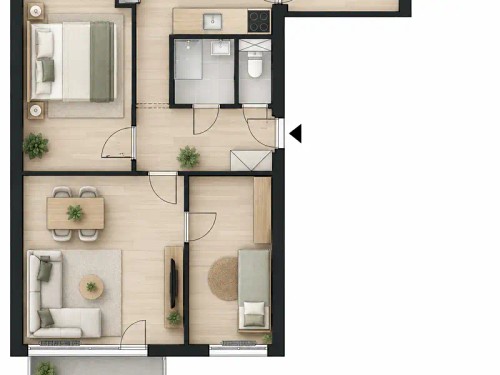 Prodej bytu 3+1 63 m²