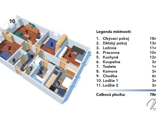 Prodej bytu 4+1 78 m²