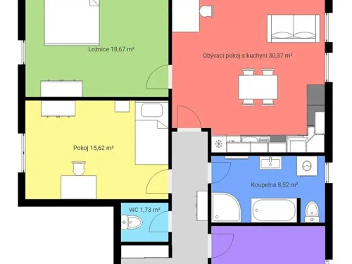 Prodej bytu 4+kk 95 m²