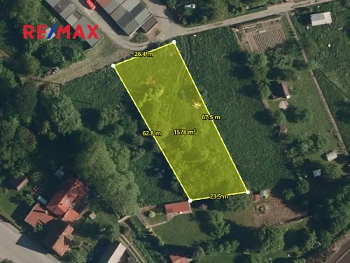 Prodej stavebního pozemku 1578 m²