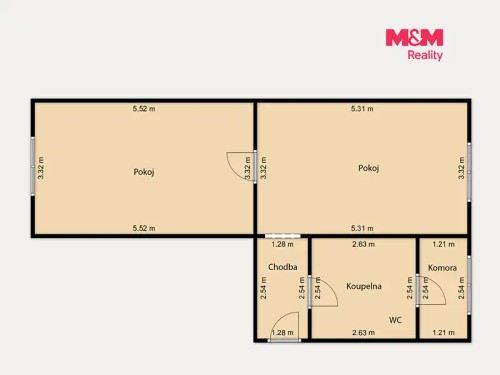 Prodej bytu 1+1 48 m²