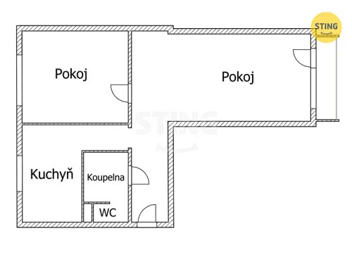 Prodej bytu 2+1 54 m²