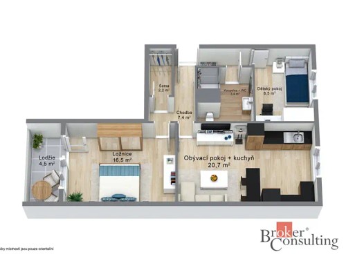 Prodej bytu 3+kk 68 m²