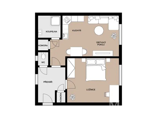 Prodaný byt 2+kk 60 m²