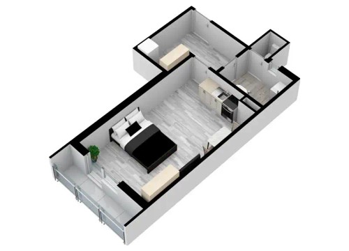 Prodaný byt 1+kk 31 m²