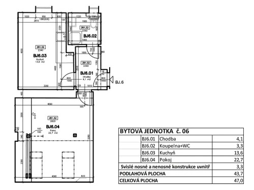 Prodaný byt 2+kk 47 m²