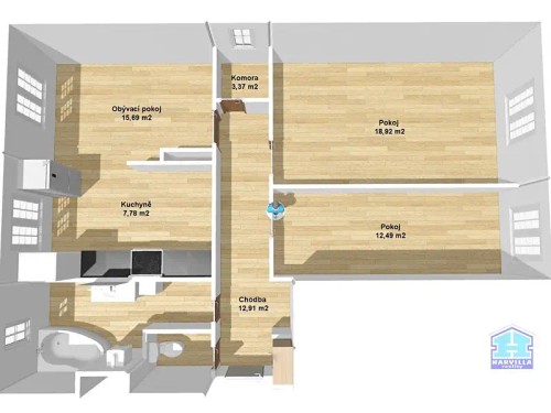Prodaný byt 3+1 74 m²