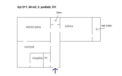 Prodaný byt 2+1 64 m²