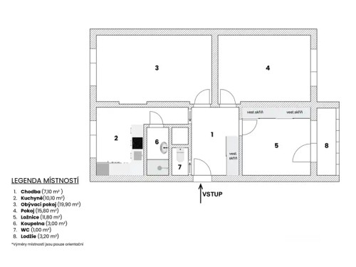 Prodej bytu 3+1 73 m²