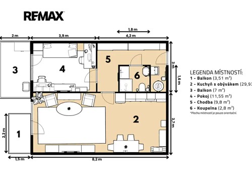 Prodej bytu 2+kk 60 m²