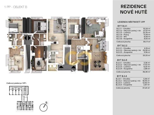 Prodej bytu 2+kk 40 m²