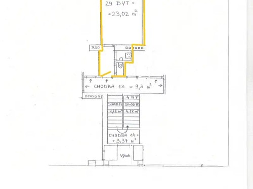 Prodaný  byt 1+kk 23 m²