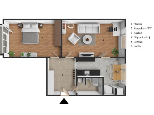 Prodej bytu 2+1 64 m²