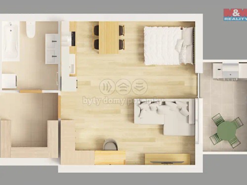 Prodaný byt 1+kk 43 m²