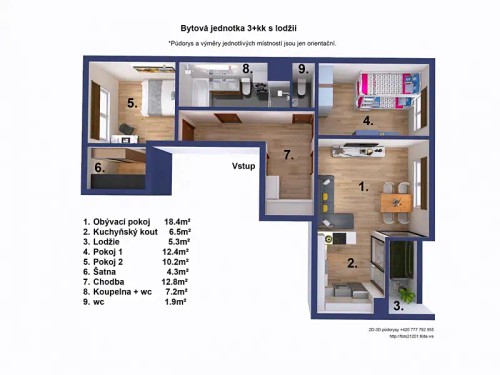 Prodej bytu 3+kk 78 m²