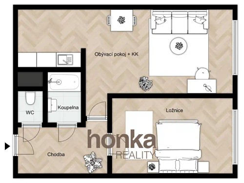 Prodej bytu 2+kk 46 m²