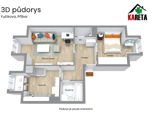 Prodaný byt 2+1 57 m²