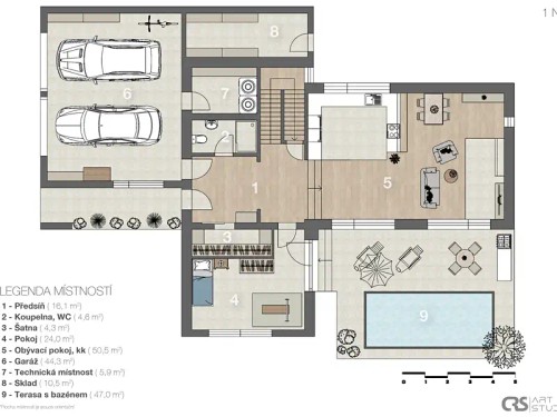 Prodej domu 304 m², pozemek 1352 m²