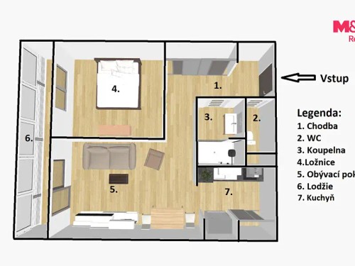 Prodej bytu 2+kk 42 m²